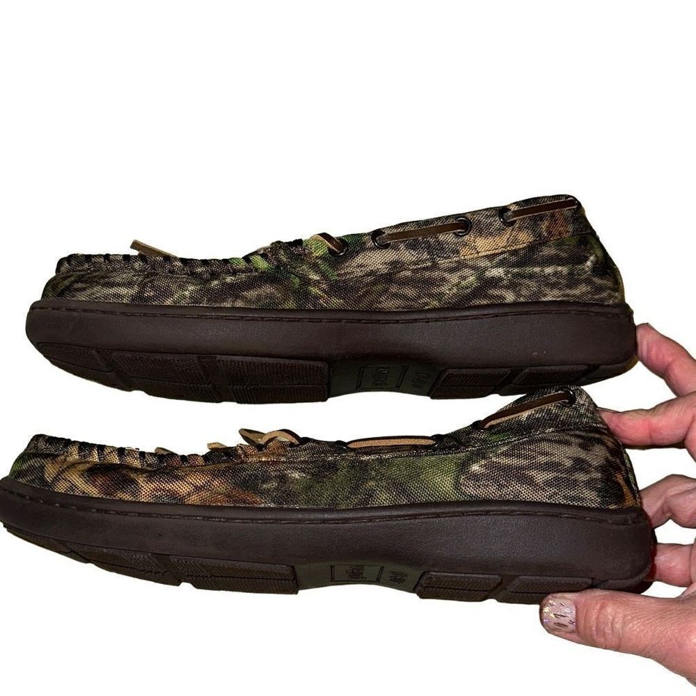 Puritan Ladies Size S (7-8) Green Camo Slip-On Flats Comfort Footwear - Picture 5 of 9